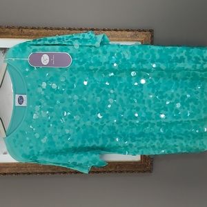 NWT DG2 by DIANE GILMAN Shimmer Shirt